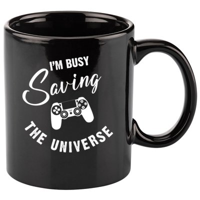 I'm Busy Saving The Universe Gamer 11oz C Handle Ceramic Mug