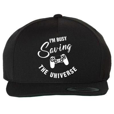 I'm Busy Saving The Universe Gamer Wool Snapback Cap