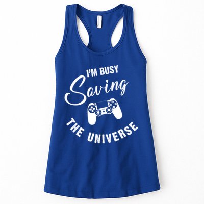 I'm Busy Saving The Universe Gamer Womens Tank Top