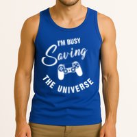 I'm Busy Saving The Universe Gamer Tank Top