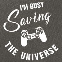 I'm Busy Saving The Universe Gamer Cotton Canvas Backpack