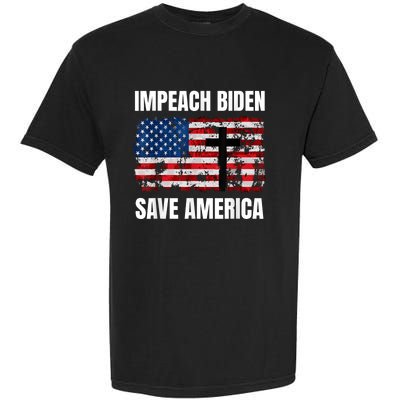 Impeach Biden Save America Pro America Anti Biden Impeach Garment-Dyed Heavyweight T-Shirt