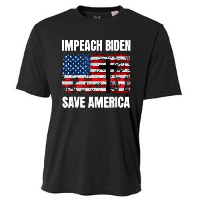 Impeach Biden Save America Pro America Anti Biden Impeach Cooling Performance Crew T-Shirt