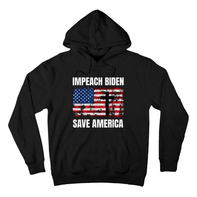 Impeach Biden Save America Pro America Anti Biden Impeach Hoodie