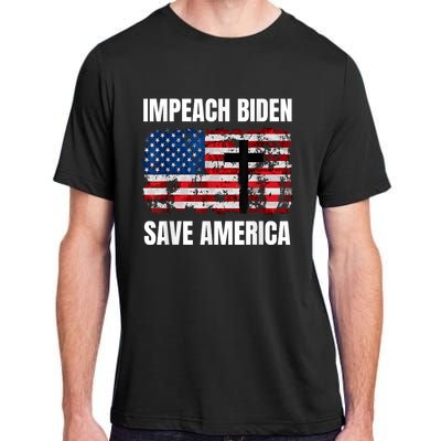 Impeach Biden Save America Pro America Anti Biden Impeach Adult ChromaSoft Performance T-Shirt