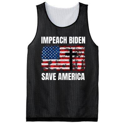 Impeach Biden Save America Pro America Anti Biden Impeach Mesh Reversible Basketball Jersey Tank