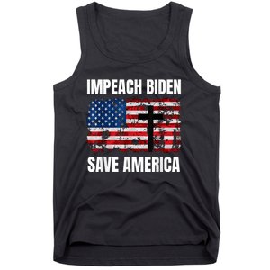 Impeach Biden Save America Pro America Anti Biden Impeach Tank Top