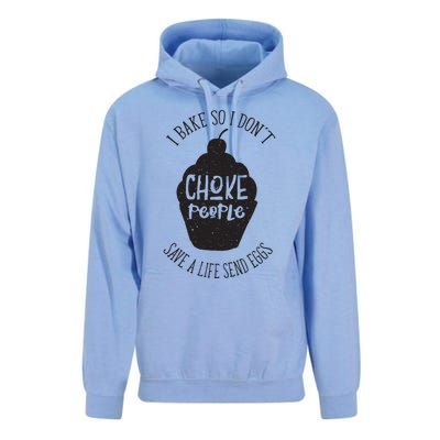 I Bake So I Don't Choke People Save A Life Send Eggs Unisex Surf Hoodie