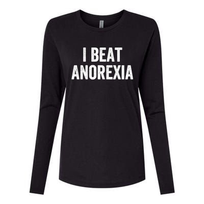 I Beat Survived Anorexia Awareness Survivor Gift Womens Cotton Relaxed Long Sleeve T-Shirt