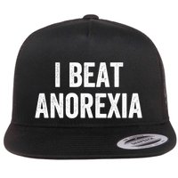 I Beat Survived Anorexia Awareness Survivor Gift Flat Bill Trucker Hat