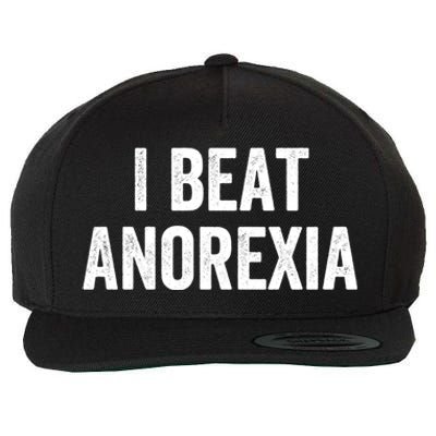 I Beat Survived Anorexia Awareness Survivor Gift Wool Snapback Cap