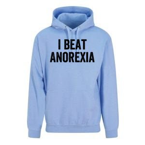 I Beat Survived Anorexia Awareness Survivor Gift Unisex Surf Hoodie