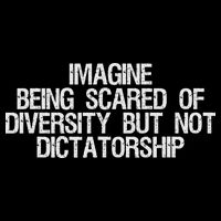 Imagine Being Scared Of Diversity But Not Dictatorship Flat Bill Trucker Hat