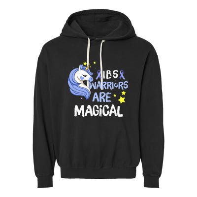 Irritable Bowel Syndrome Warriors Unicorn IBS Periwinkle Garment-Dyed Fleece Hoodie