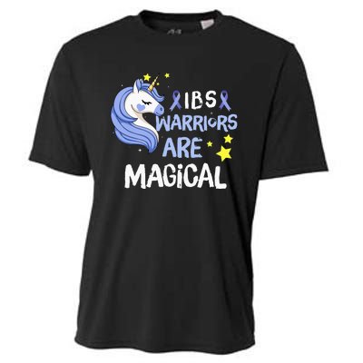 Irritable Bowel Syndrome Warriors Unicorn IBS Periwinkle Cooling Performance Crew T-Shirt