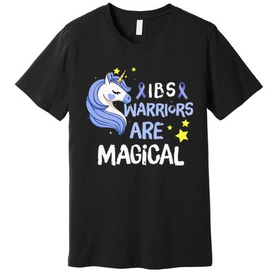 Irritable Bowel Syndrome Warriors Unicorn IBS Periwinkle Premium T-Shirt