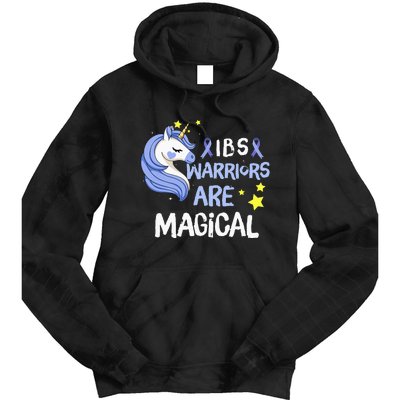 Irritable Bowel Syndrome Warriors Unicorn IBS Periwinkle Tie Dye Hoodie