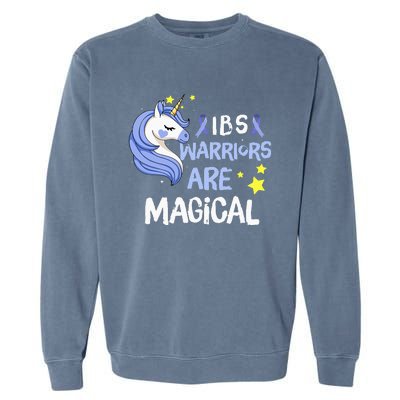 Irritable Bowel Syndrome Warriors Unicorn IBS Periwinkle Garment-Dyed Sweatshirt