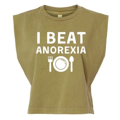 I Beat Survived Anorexia Awareness Survivor Garment-Dyed Women's Muscle Tee