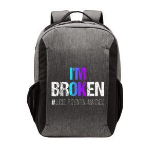 I'm broken Teal & Purple Ribbon Suicide Prevention Awareness Vector Backpack