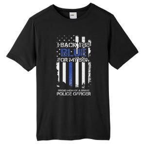 I Back The Blue For My Son Proud Mom Of A Police Officer Tall Fusion ChromaSoft Performance T-Shirt