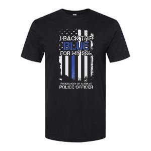 I Back The Blue For My Son Proud Mom Of A Police Officer Softstyle CVC T-Shirt