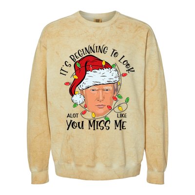 Its Beginning To Look A Lot Like You Miss Me Trump Christmas Colorblast Crewneck Sweatshirt