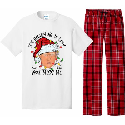 Its Beginning To Look A Lot Like You Miss Me Trump Christmas Pajama Set