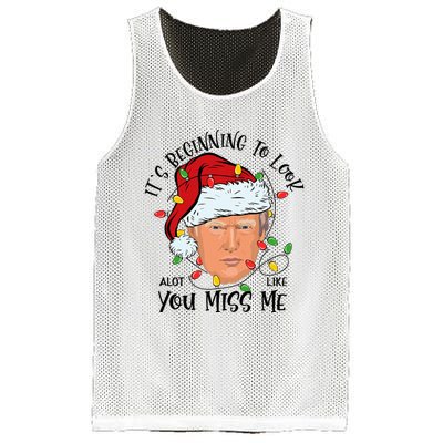 Its Beginning To Look A Lot Like You Miss Me Trump Christmas Mesh Reversible Basketball Jersey Tank