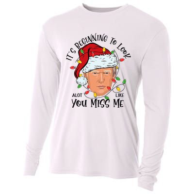 Its Beginning To Look A Lot Like You Miss Me Trump Christmas Cooling Performance Long Sleeve Crew