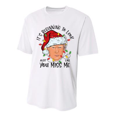 Its Beginning To Look A Lot Like You Miss Me Trump Christmas Performance Sprint T-Shirt