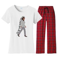 ILl Be The Man Kamala Harris 2024 Women's Flannel Pajama Set