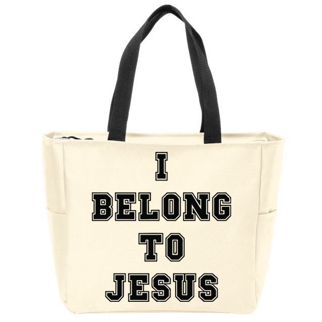 I Belong To Jesus Religious Christian Zip Tote Bag