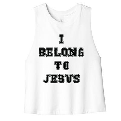 I Belong To Jesus Religious Christian Women's Racerback Cropped Tank