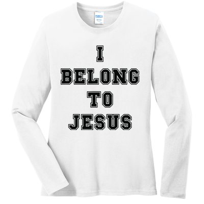 I Belong To Jesus Religious Christian Ladies Long Sleeve Shirt