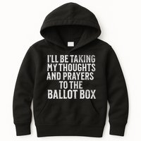 Ill Be Taking My Thoughts And Prayers To The Ballot Box Kids Hoodie