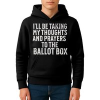 Ill Be Taking My Thoughts And Prayers To The Ballot Box Kids Hoodie