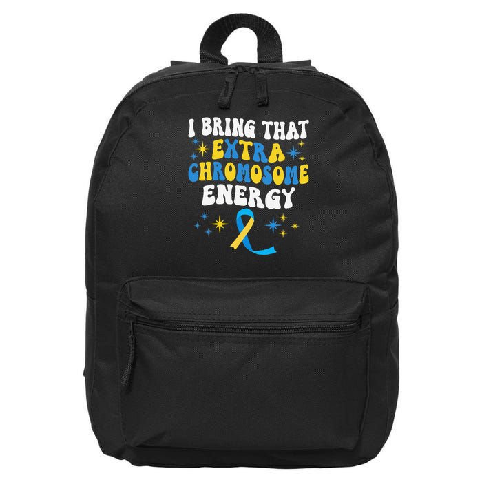 I Bring That Extra Chromosome Energy Down Syndrome 16 in Basic Backpack
