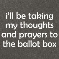 Ill Be Taking My Thoughts And Prayers To The Ballot Box Cotton Canvas Backpack