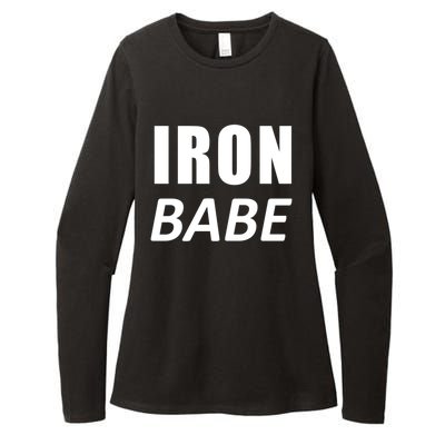 Iron Babe Triathlon Mom Wife Mothers Day Mother Gift Womens CVC Long Sleeve Shirt