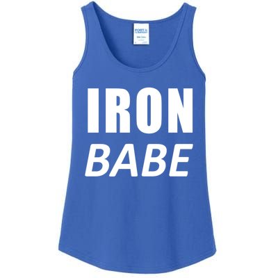 Iron Babe Triathlon Mom Wife Mothers Day Mother Gift Ladies Essential Tank