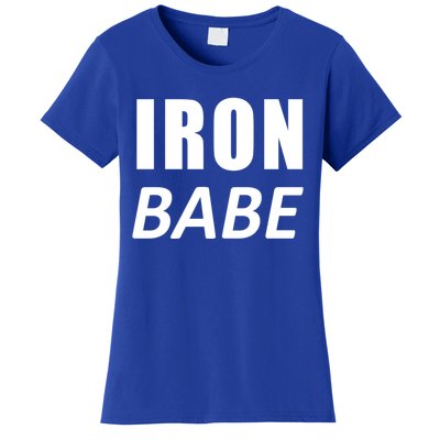 Iron Babe Triathlon Mom Wife Mothers Day Mother Gift Women's T-Shirt