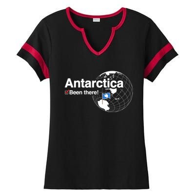 Ive Been There Flag Of Antarctica Ladies Halftime Notch Neck Tee