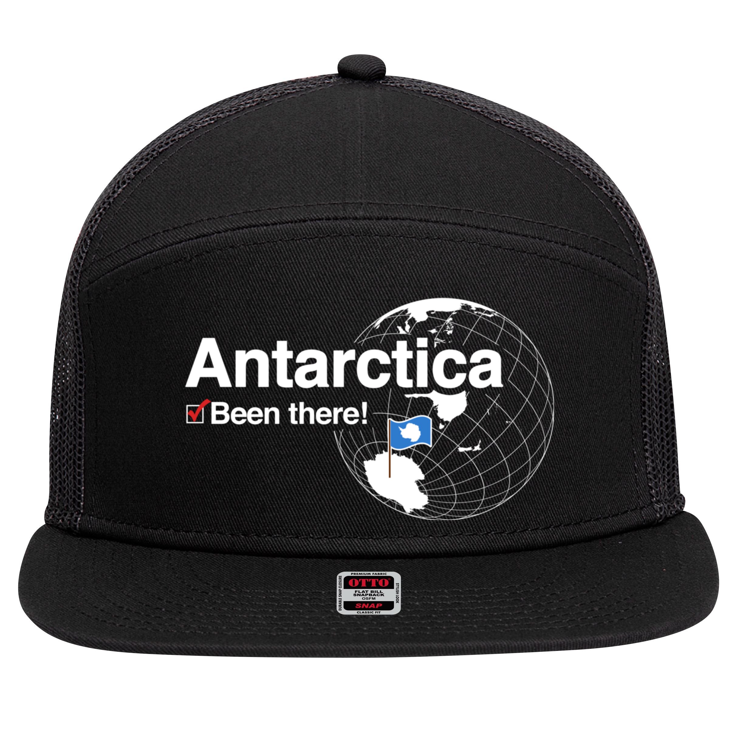 Ive Been There Flag Of Antarctica 7 Panel Mesh Trucker Snapback Hat