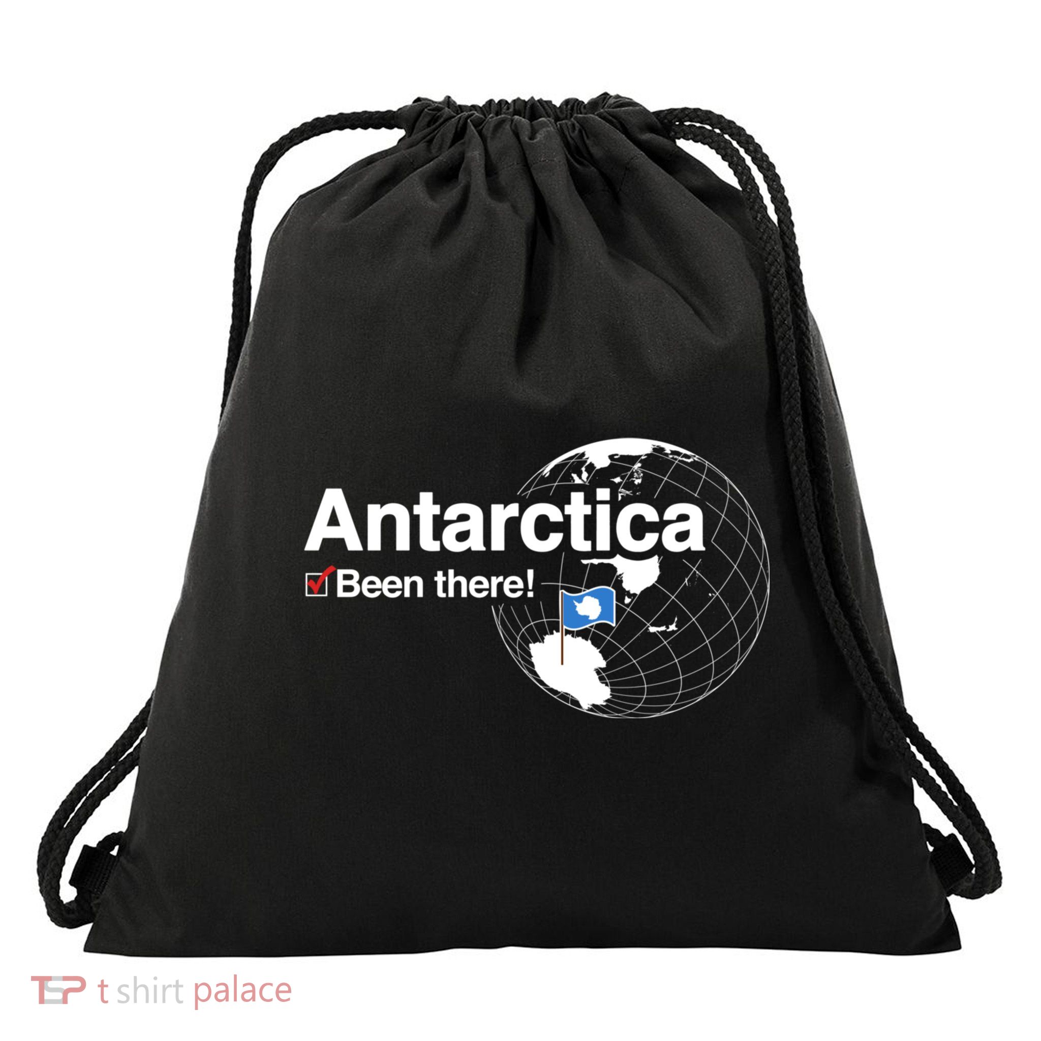 Ive Been There Flag Of Antarctica Drawstring Bag