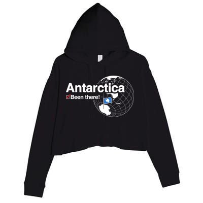 Ive Been There Flag Of Antarctica Crop Fleece Hoodie