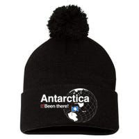 Ive Been There Flag Of Antarctica Pom Pom 12in Knit Beanie