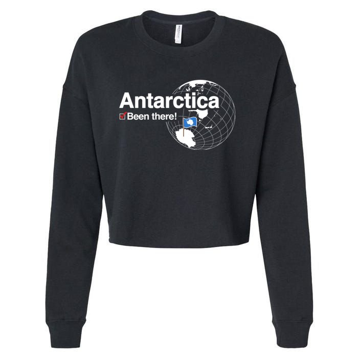 Ive Been There Flag Of Antarctica Cropped Pullover Crew