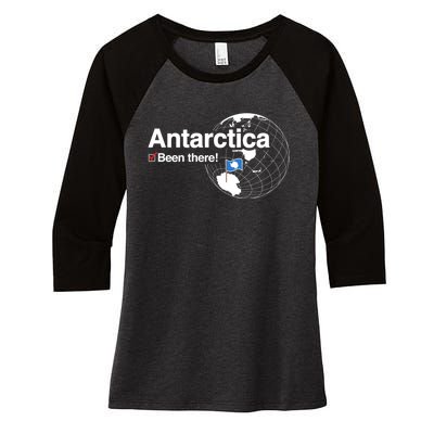 Ive Been There Flag Of Antarctica Women's Tri-Blend 3/4-Sleeve Raglan Shirt