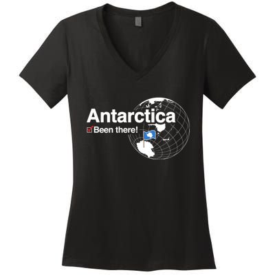 Ive Been There Flag Of Antarctica Women's V-Neck T-Shirt